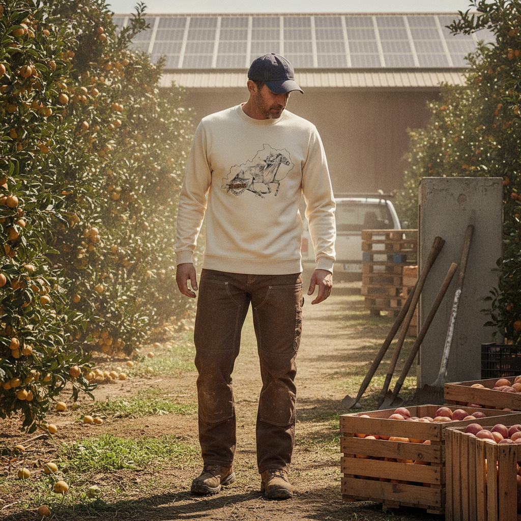 Men’s Jockey Heavyweight Long Sleeve T-Shirt – 100% Cotton Workwear Crew Neck