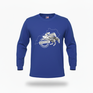 Men’s Derby Heavyweight Long Sleeve T-Shirt – 100% Cotton Loose Fit Vintage White Workwear Crew Neck Tee