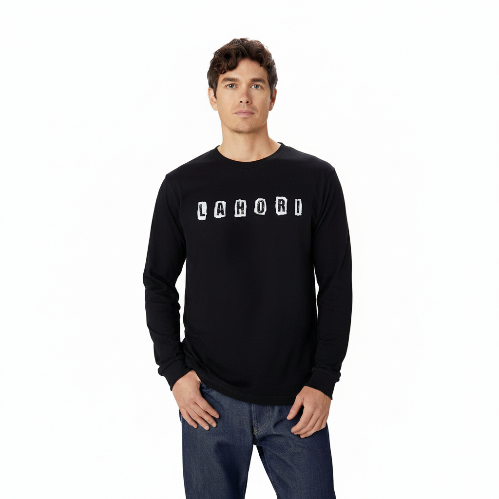 Men’s Stingray Heavyweight Long Sleeve T-Shirt – 100% Cotton Loose Fit Workwear Crew Neck Tee