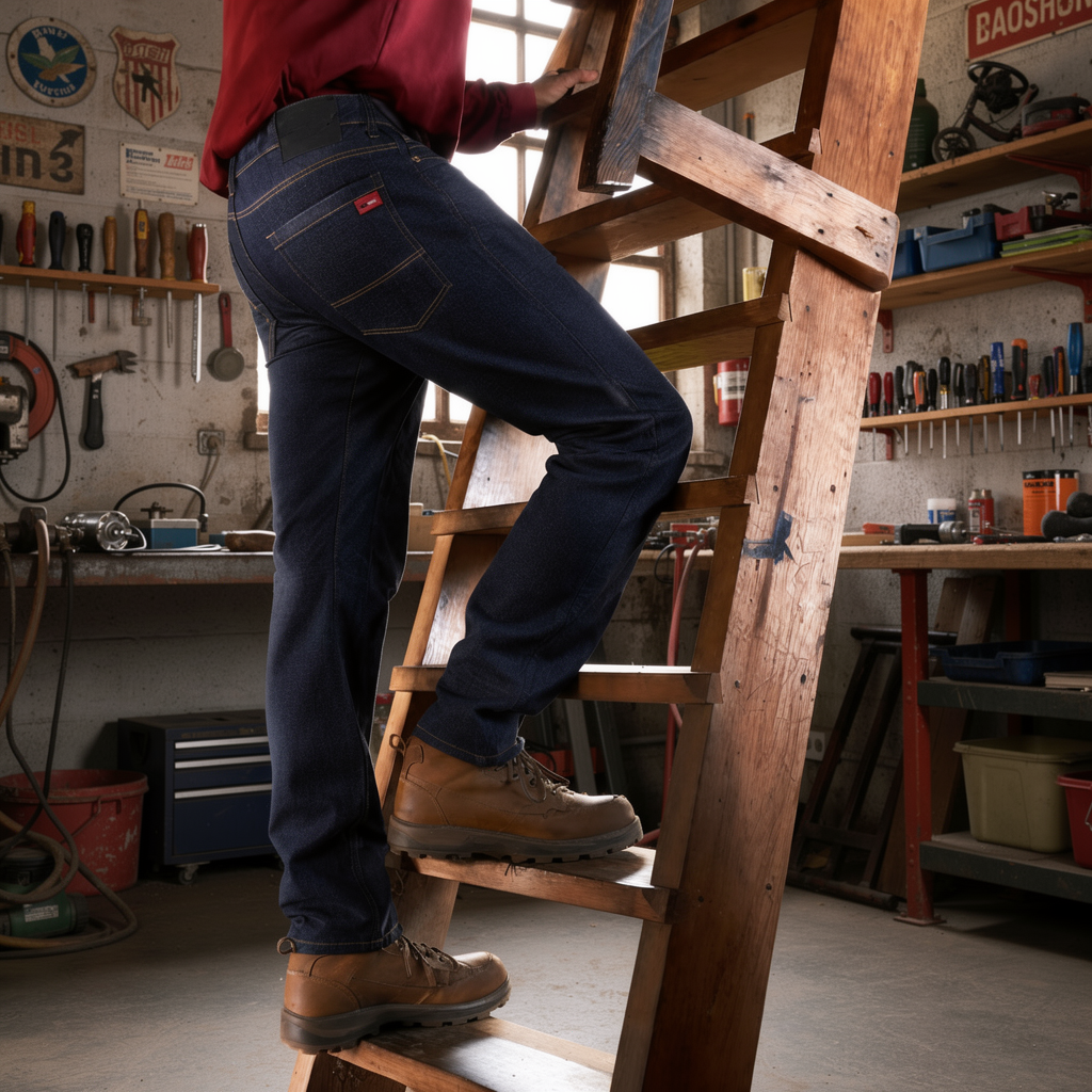 FR WORK JEANS – 355 GSM FLAME-RESISTANT DARK INDIGO DENIM