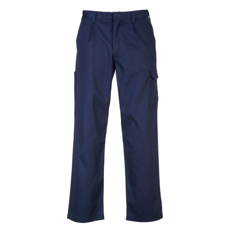 Portwest BZ31 Flame Resistant Cargo Pants in Navy, front view