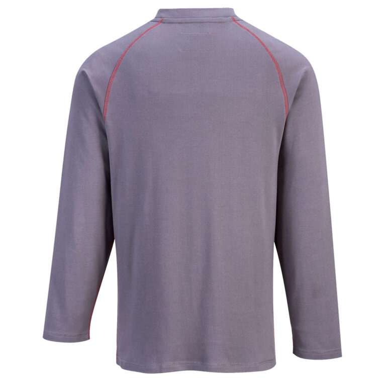 Portwest FR01 Flame Resistant Crew Neck in Grey, back view