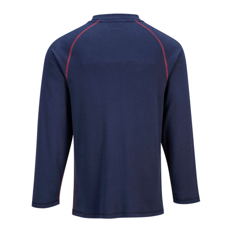 Portwest FR01 Flame Resistant Crew Neck in Navy, back view