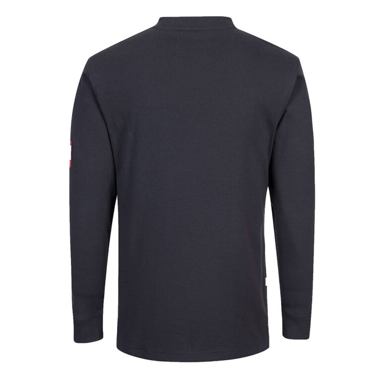 Portwest FR32 Flame Resistant Long Sleeve Henley in Navy, back view