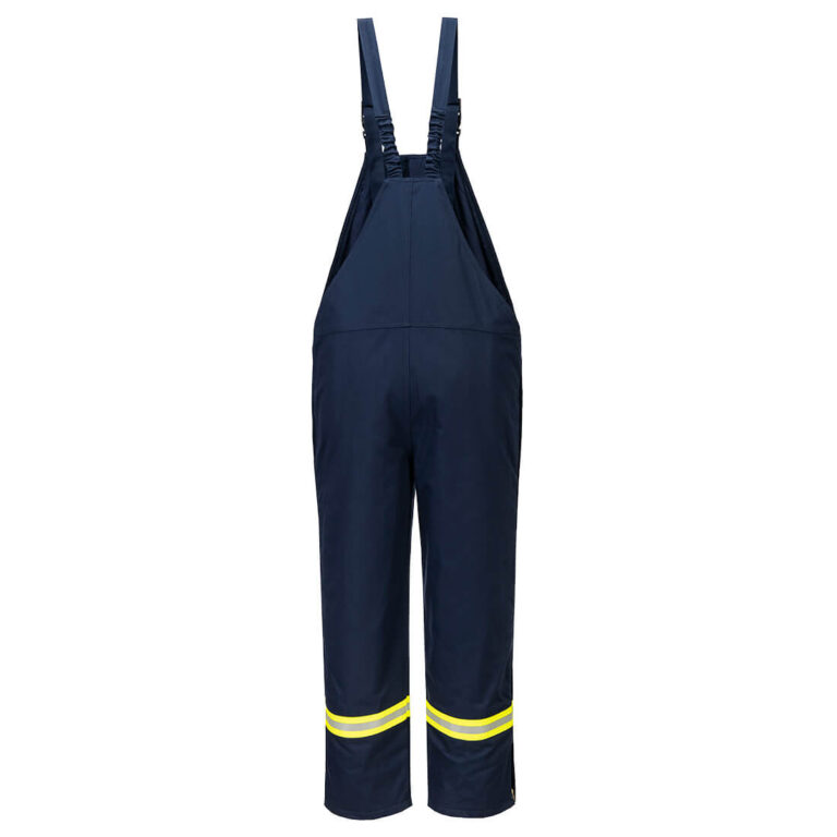 Portwest FR422 Insulated Flame Resistant Bib Overall in Navy, back view