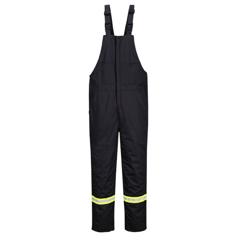 Portwest FR429 Insulated Flame Resistant Winter Bib Pants in Navy, front view