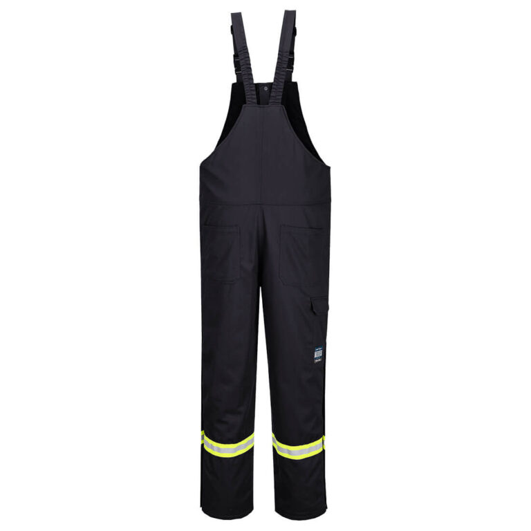 Portwest FR429 Insulated Flame Resistant Winter Bib Pants in Navy, back view