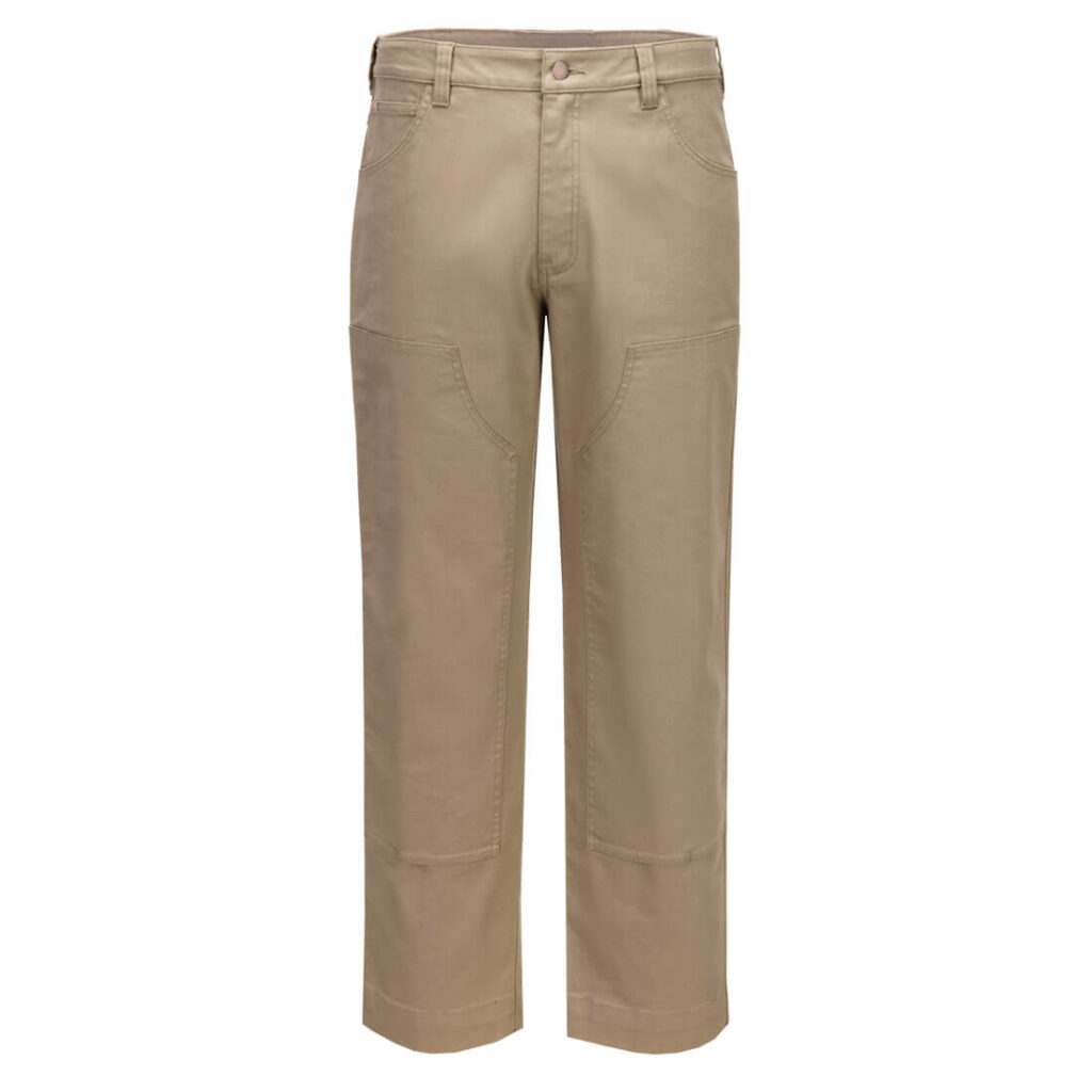 Portwest FR446 Flame Resistant Canvas Pants in Khaki, front view