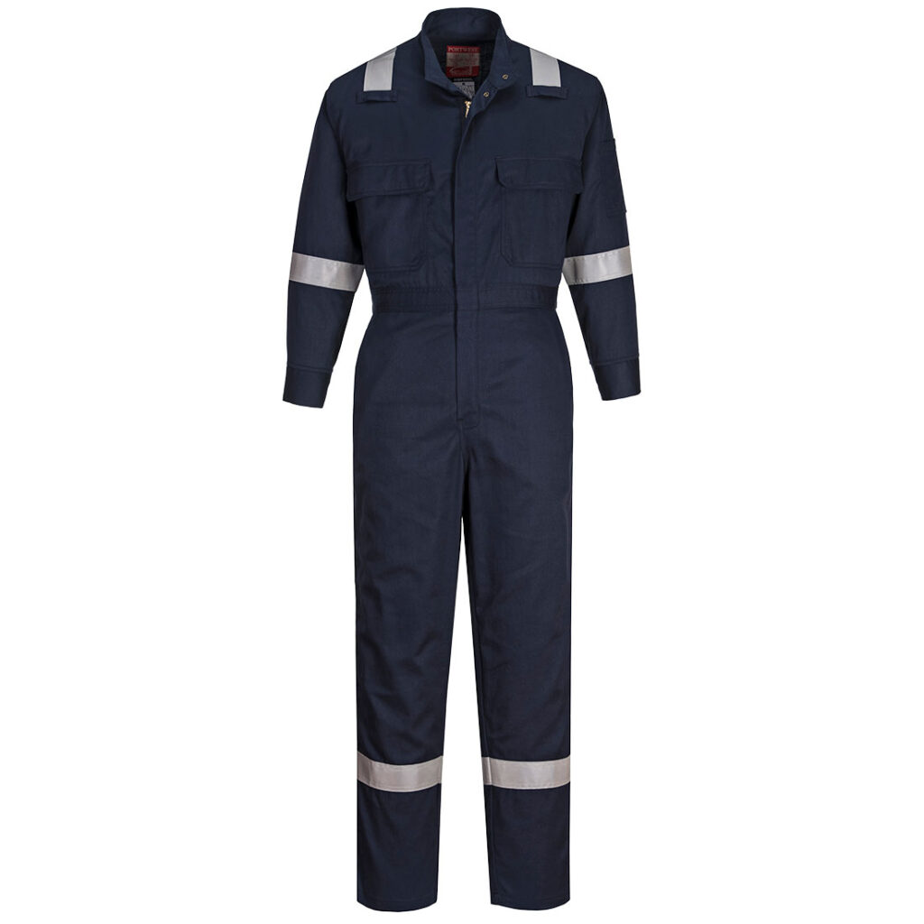 Portwest FR504 Navy Women's Flame Resistant Coverall in Navy, front view