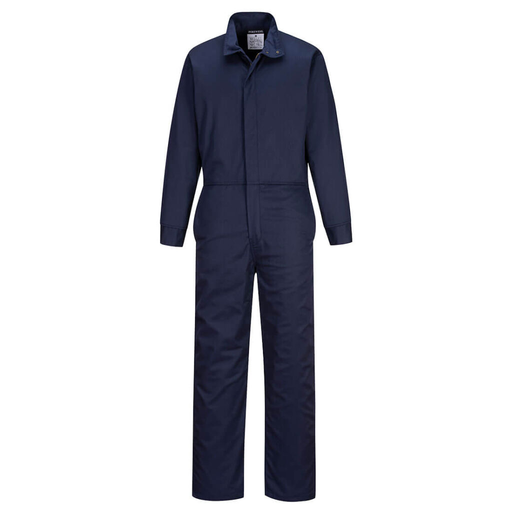 Portwest FR505 Arc Rated Flame Resistant Coverall in Navy, front view
