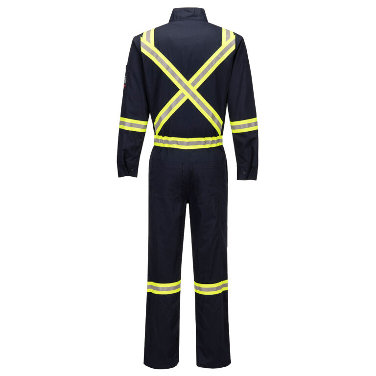 Portwest FR511 X-Back Flame Resistant Coverall in Navy, Tall fit, back view