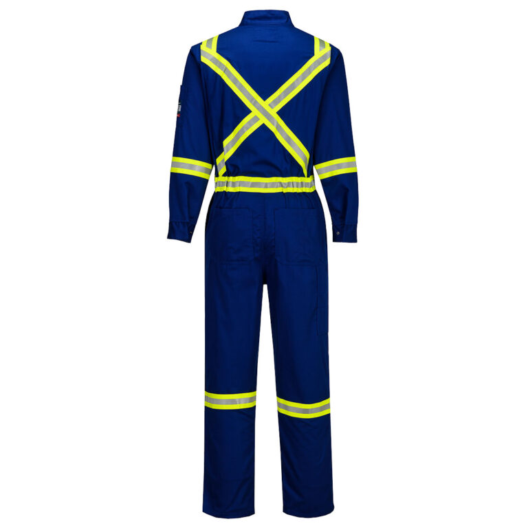 Portwest FR511 X-Back Flame Resistant Coverall in Royal Blue, Tall fit, back view
