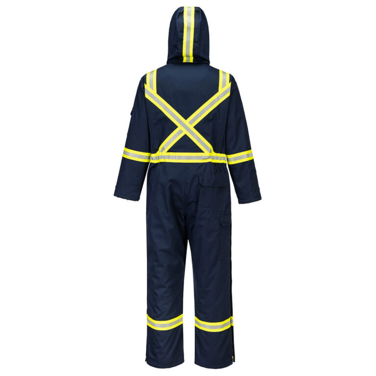 Portwest FR514 Insulated Flame Resistant Coverall in Navy, back view