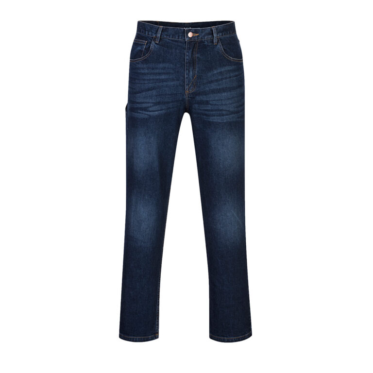 Portwest FR54 Flame Resistant Flex Jeans in Indigo, Tall fit, front view