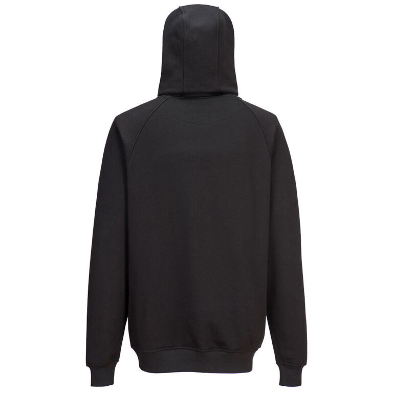 Portwest FR708 Heavyweight Hooded Flame Resistant Sweatshirt in Navy, back view