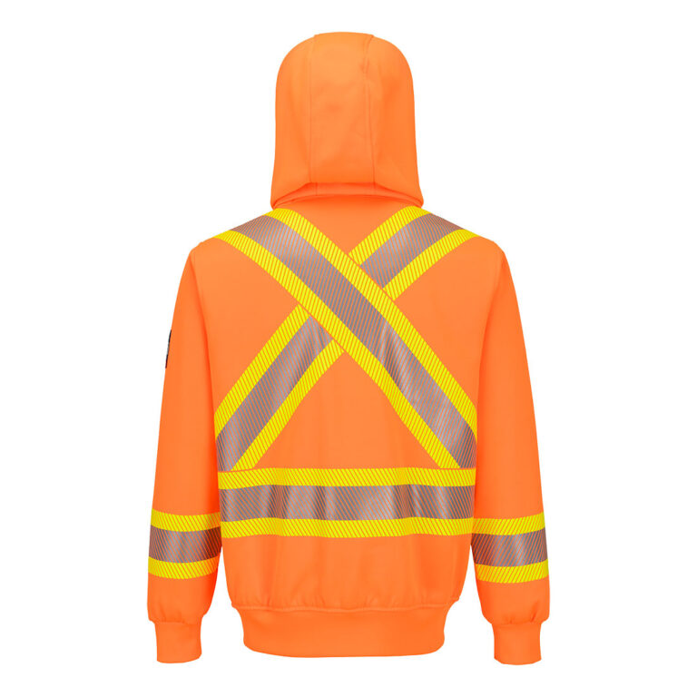 Portwest FR747 X-Back Flame Resistant Hoodie in Orange, back view