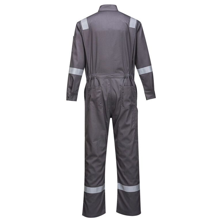 Portwest FR94 Lightweight Flame Resistant Coverall in Grey, back view
