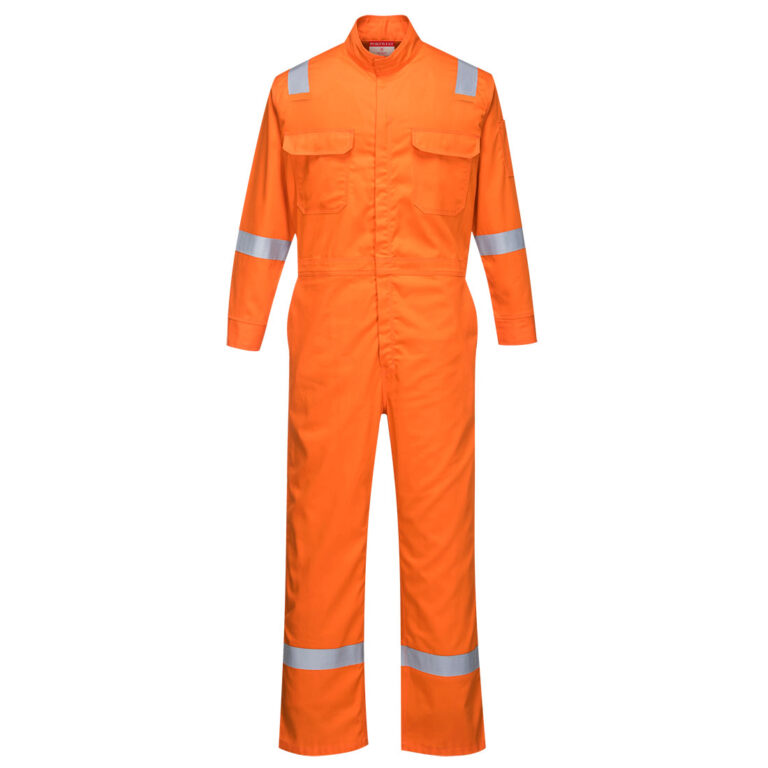 Portwest FR94 Lightweight Flame Resistant Coverall in Orange, front view