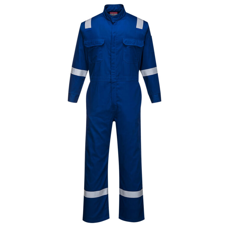 Portwest FR94 Lightweight Flame Resistant Coverall in Royal Blue, front view