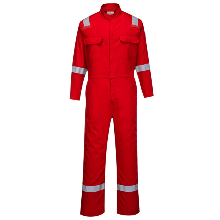 Portwest FR94 Lightweight Flame Resistant Coverall in Red, front view
