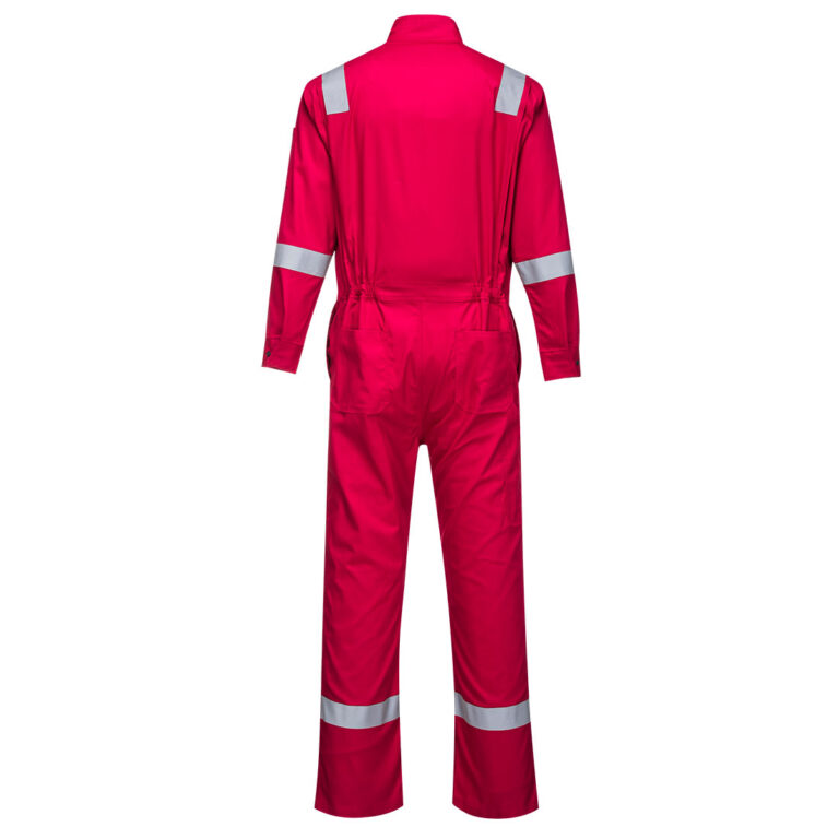 Portwest FR94 Lightweight Flame Resistant Coverall in Red, back view
