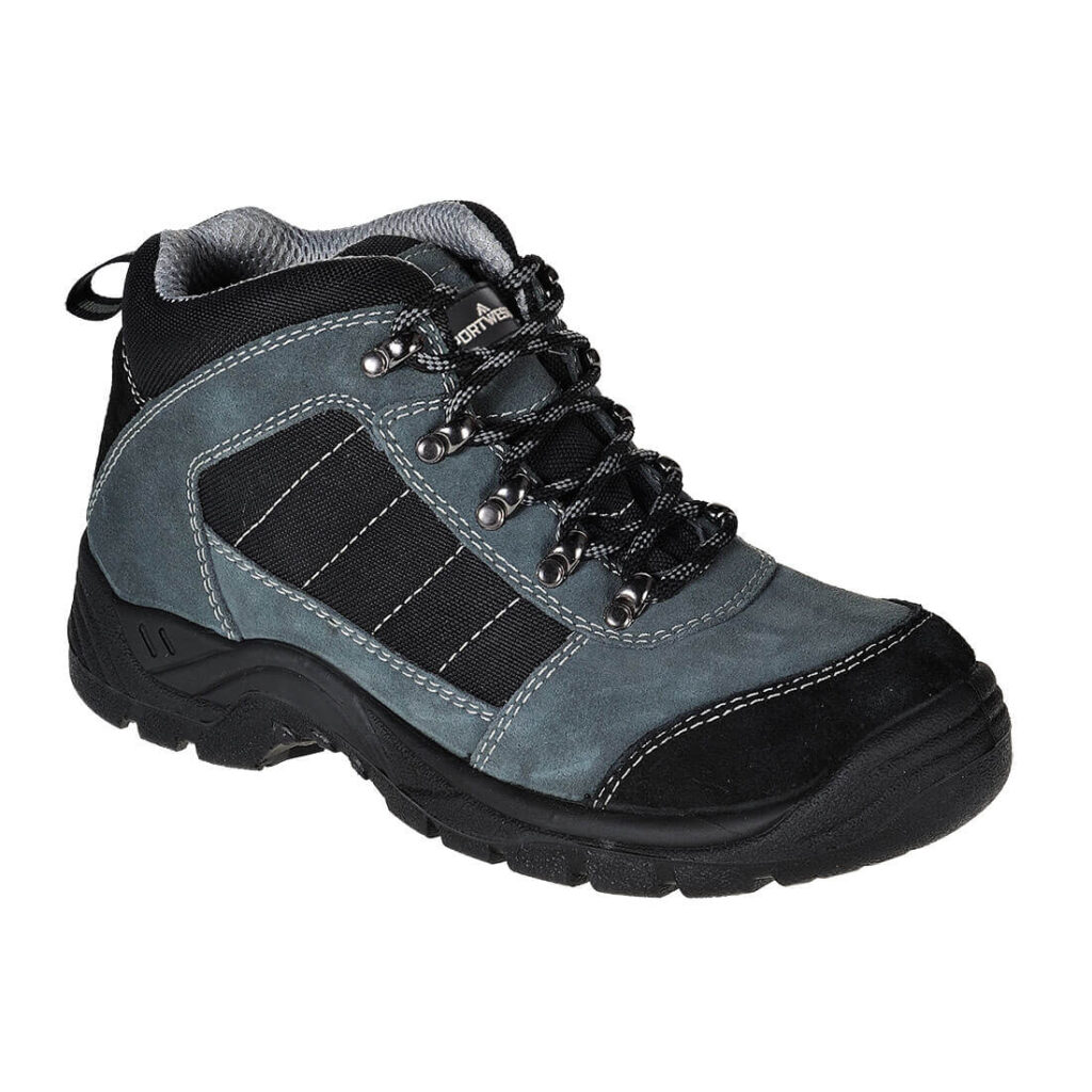 Portwest FW63 Trekker Steel Toe Leather Ankle Boot in Black, front view
