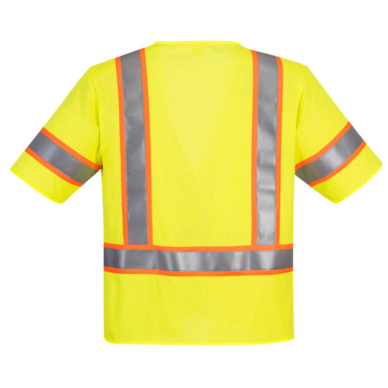 Portwest UFR24 Hi-Vis Class 3 Flame Resistant Mesh Vest in Yellow, back view