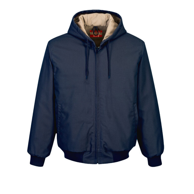 Portwest UFR48 DuraDuck Flame Quilt Lined Flame Resistant Jacket in Navy, front view