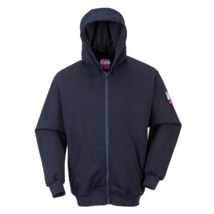 Modacrylic Zipper-Front Hooded FR Sweatshirt Portwest UFR81