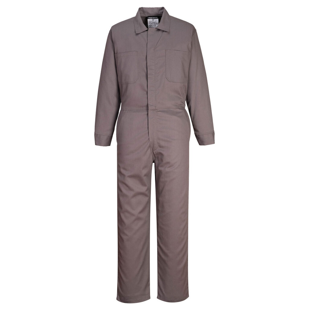 Portwest UFR87 Classic Flame Resistant Coverall in Grey, front view