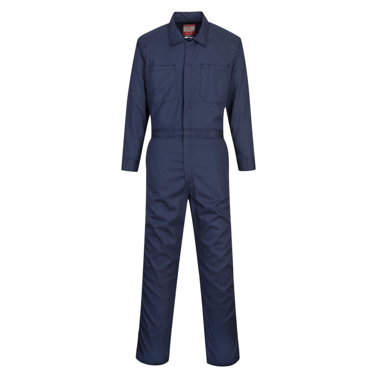 Portwest UFR87 Classic Flame Resistant Coverall in Navy, front view