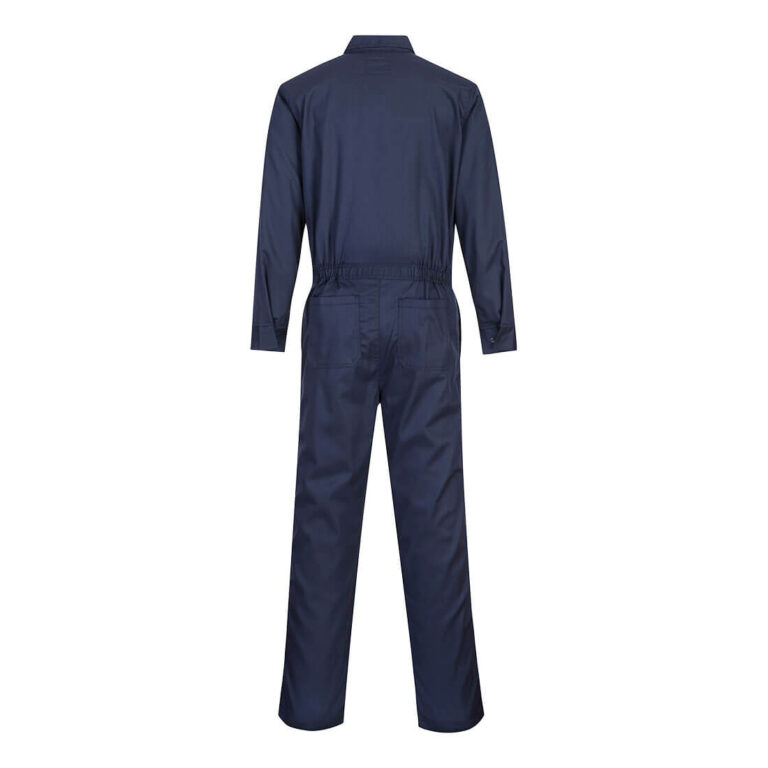 Portwest UFR87 Classic Flame Resistant Coverall in Navy, Tall fit, back view